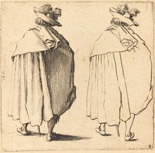 Man in Cloak, Seen from Behind, 1617 and 1621. Creator: Jacques Callot