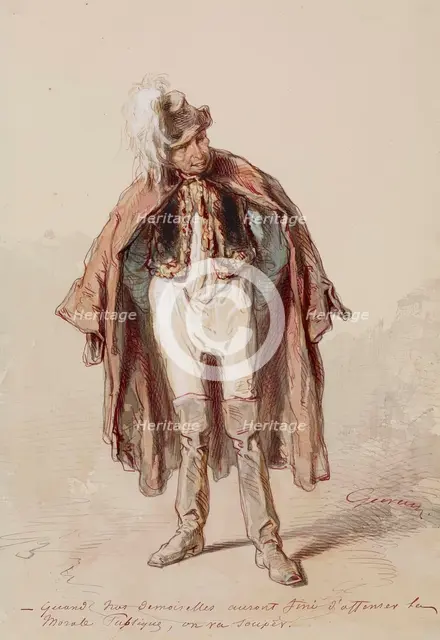 Man in Costume, 1859-1860. Creator: Paul Gavarni.