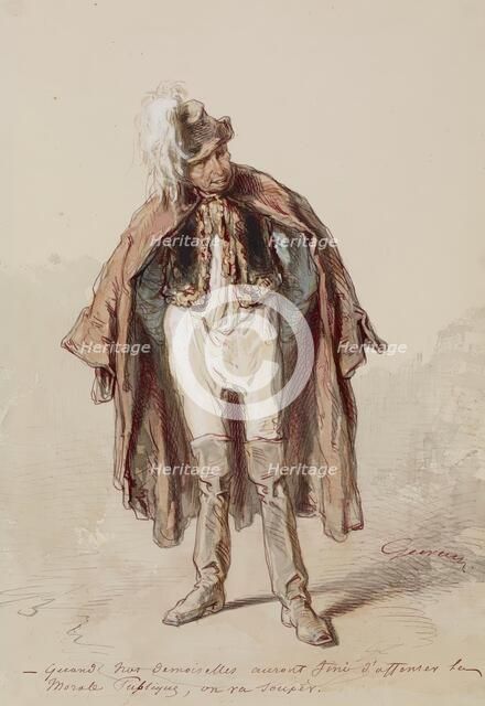 Man in Costume, 1859-1860. Creator: Paul Gavarni.