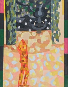 Man in front of a fountain, 1911-1942. Creator: Freundlich, Otto (1878-1943)