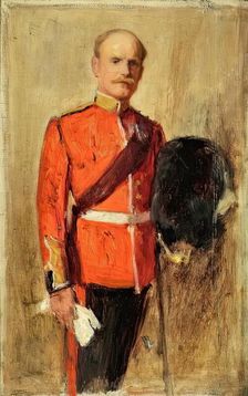 Man in Guards Uniform, c1890-1910. Creator: George Reid