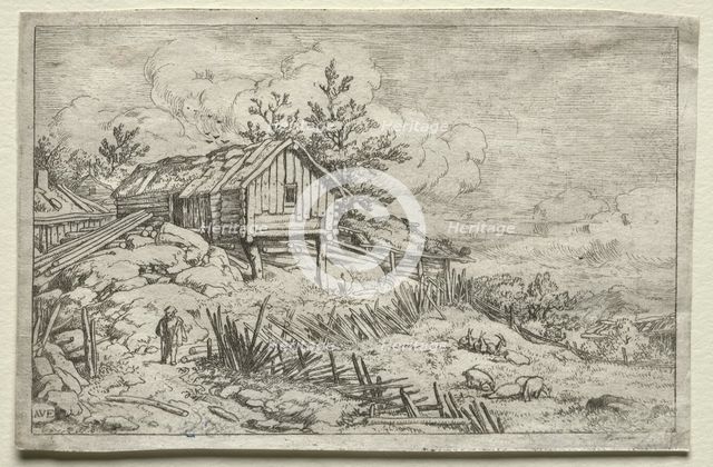 Man in Gateway of Deserted House. Creator: Allart van Everdingen (Dutch, 1621-1675).
