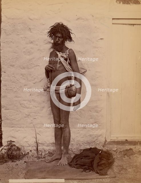 Man in Loincloth with Strands of Beads, 1860s-70s. Creator: Unknown.