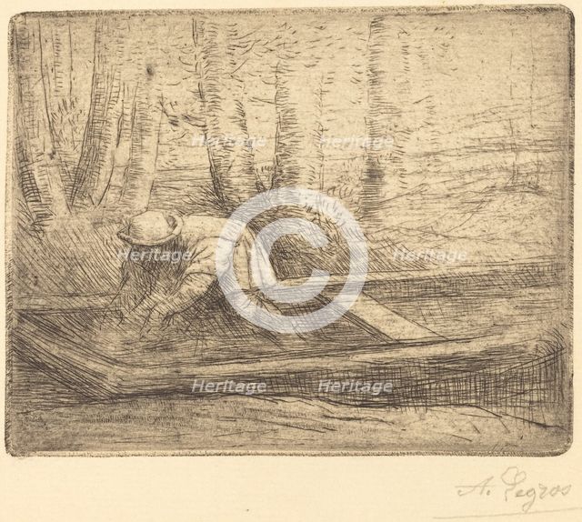 Man in Punt. Creator: Alphonse Legros.