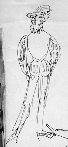 Man in period costume, c1950. Creator: Shirley Markham