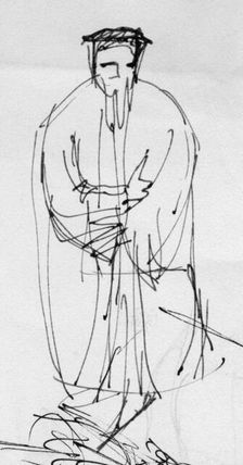 Man in period costume, c1950. Creator: Shirley Markham