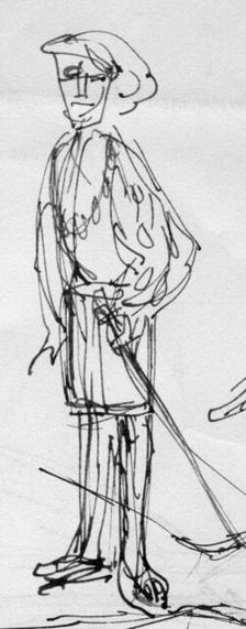 Man in period costume, c1950. Creator: Shirley Markham