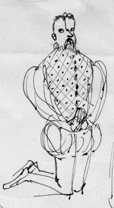 Man in period costume, c1950. Creator: Shirley Markham