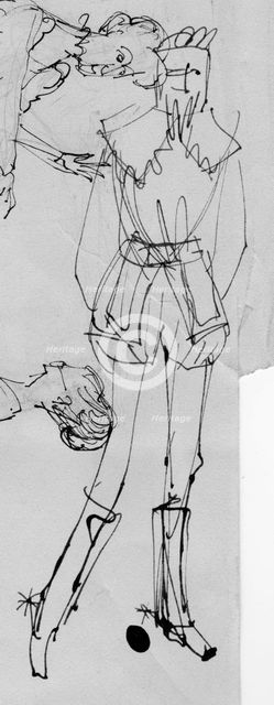 Man in period costume, c1950. Creator: Shirley Markham.