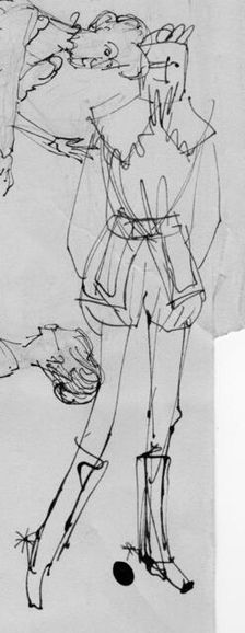 Man in period costume, c1950. Creator: Shirley Markham