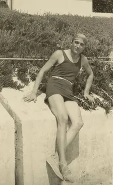 Man in swimwear, 1915-1920. Creator: Fédèle Azari