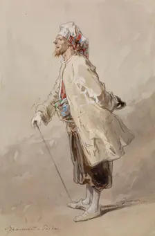 Man in Turkish Dress, c1860. Creator: Paul Gavarni