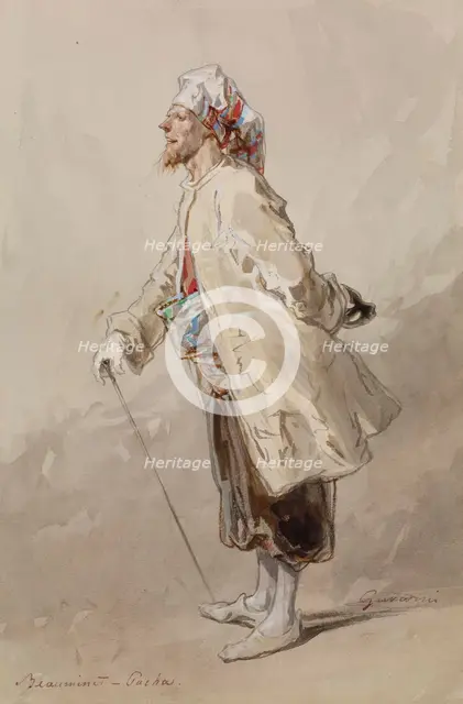 Man in Turkish Dress, c1860. Creator: Paul Gavarni.