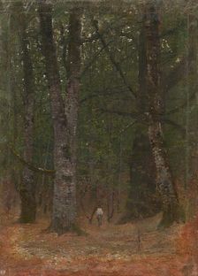 Man in the Woods, 1890-1900. Creator: Ladislav Mednyanszky