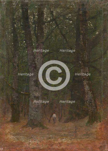 Man in the Woods, 1890-1900. Creator: Ladislav Mednyanszky.
