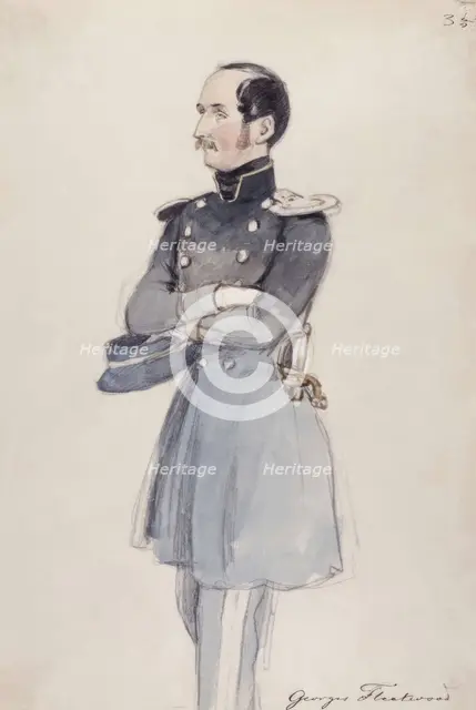 Man in uniform. "George Fleetwood". (c1850s). Creator: Fritz von Dardel.