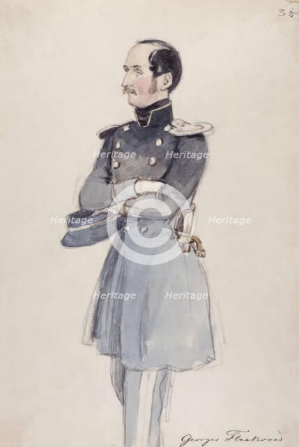Man in uniform. "George Fleetwood". (c1850s). Creator: Fritz von Dardel.