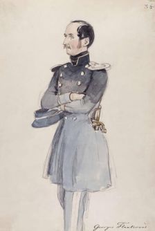 Man in uniform. "George Fleetwood". (c1850s). Creator: Fritz von Dardel