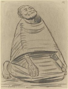Man Kneeling, 1916. Creator: Ernst Barlach