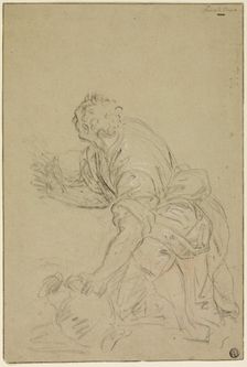 Man Kneeling With Jug (recto); Standing Man (verso), n.d