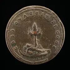 Man Lying at the Foot of a Laurel Tree [reverse], c. 1561. Creator: Domenico Poggini