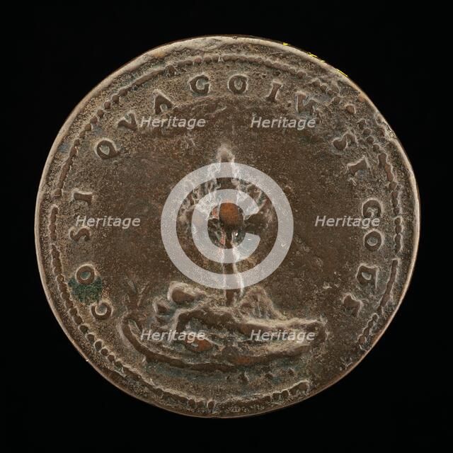 Man Lying at the Foot of a Laurel Tree [reverse], c. 1561. Creator: Domenico Poggini.