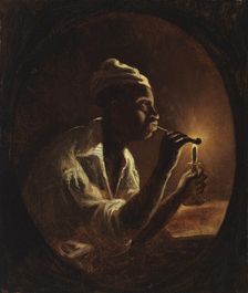 Man Lighting His Pipe, c1864. Creator: Karl Emanuel Jansson