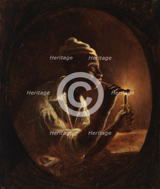 Man Lighting His Pipe, c1864. Creator: Karl Emanuel Jansson.