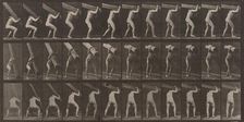 Man Lifting Beam: Plate 383, 1887. Creator: Eadweard J Muybridge