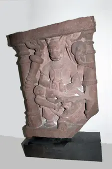 Man-Lion Incarnation of God Vishnu (Narasimha) Disemboweling King Hiranykashipu, 10th... Creator: Unknown