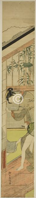 Man Pulling at a Woman's Kimono, c. 1768/69. Creator: Suzuki Harunobu.