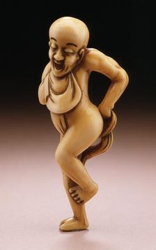 Man Pulling on Breechcloth, 19th century. Creator: Unknown