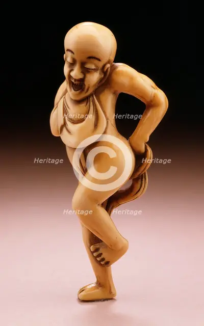 Man Pulling on Breechcloth, 19th century. Creator: Unknown.