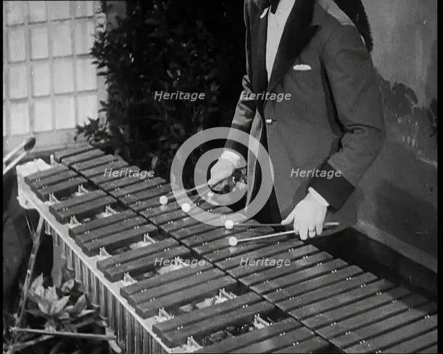 Man Playing the Xylophone, 1930s. Creator: British Pathe Ltd.