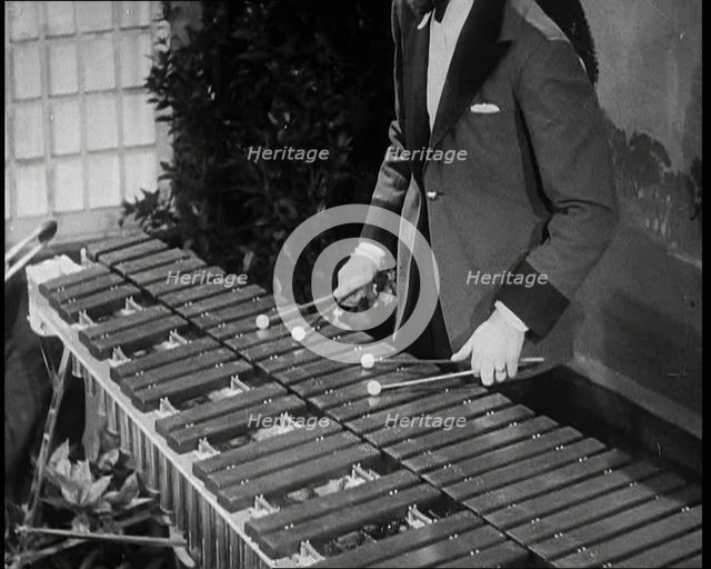 Man Playing the Xylophone, 1930s. Creator: British Pathe Ltd.