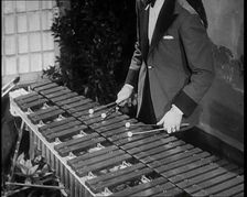 Man Playing the Xylophone, 1930s. Creator: British Pathe Ltd