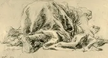 Man prostrated in prayer 1765-1770, (1928). Artist: Giovanni Battista Tiepolo