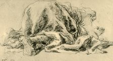 Man prostrated in prayer 1765-1770, (1928). Artist: Giovanni Battista Tiepolo