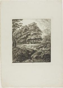 Man Reading a Book, 1764. Creator: Salomon Gessner