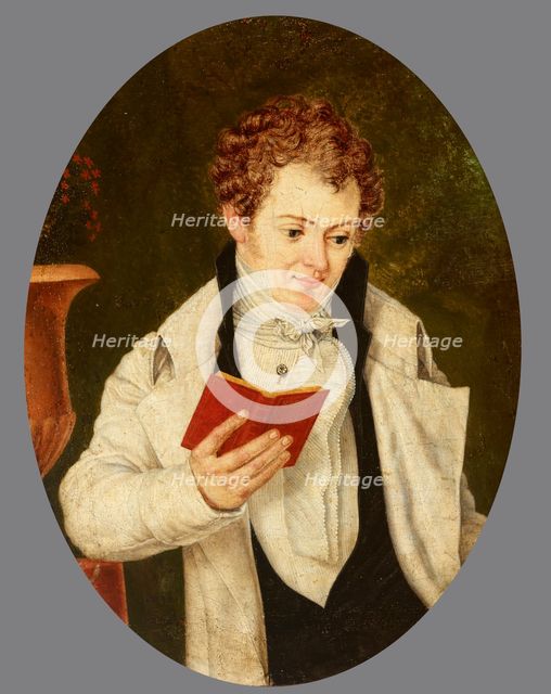 Man Reading a Book, 1st half of 19th century. Creator: Unknown.