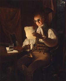 Man Reading by Candlelight, between 1805 and 1808. Creator: Rembrandt Peale