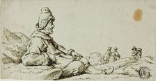 Man Resting in Landscape, n.d