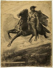 Man Riding a Horse through the Air, 1860–70. Creator: Francois-Nicolas Chifflart