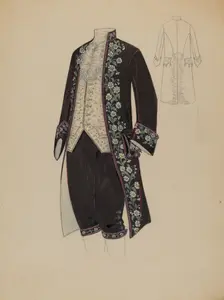 Man's Court Costume, c. 1936. Creator: Jessie M. Benge