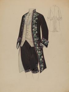 Man's Court Costume, c. 1936. Creator: Jessie M. Benge