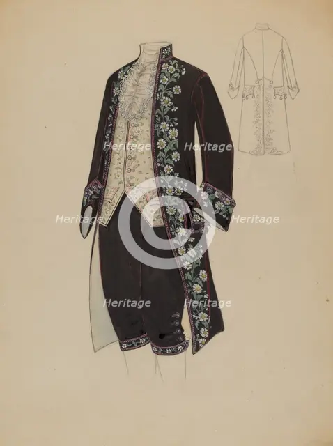 Man's Court Costume, c. 1936. Creator: Jessie M. Benge.