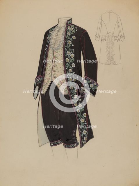 Man's Court Costume, c. 1936. Creator: Jessie M. Benge.