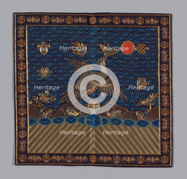 Man's Court Badge, China, 1880/1900, Qing dynasty (1644-1911). Creator: Unknown.
