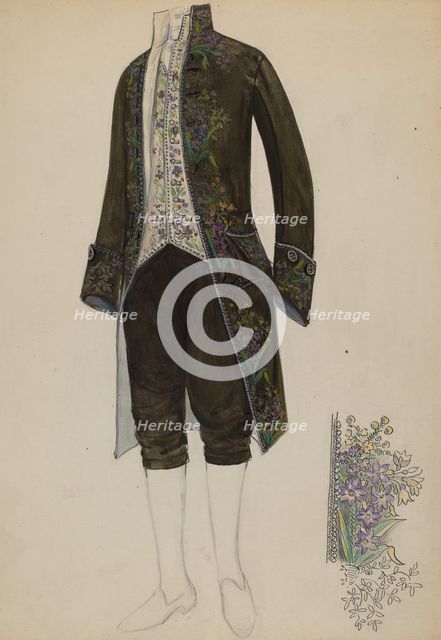 Man's Court Suit, c. 1936. Creator: Jessie M. Benge.