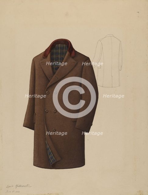 Man's Coat, 1937. Creator: Louis Maldarelli.